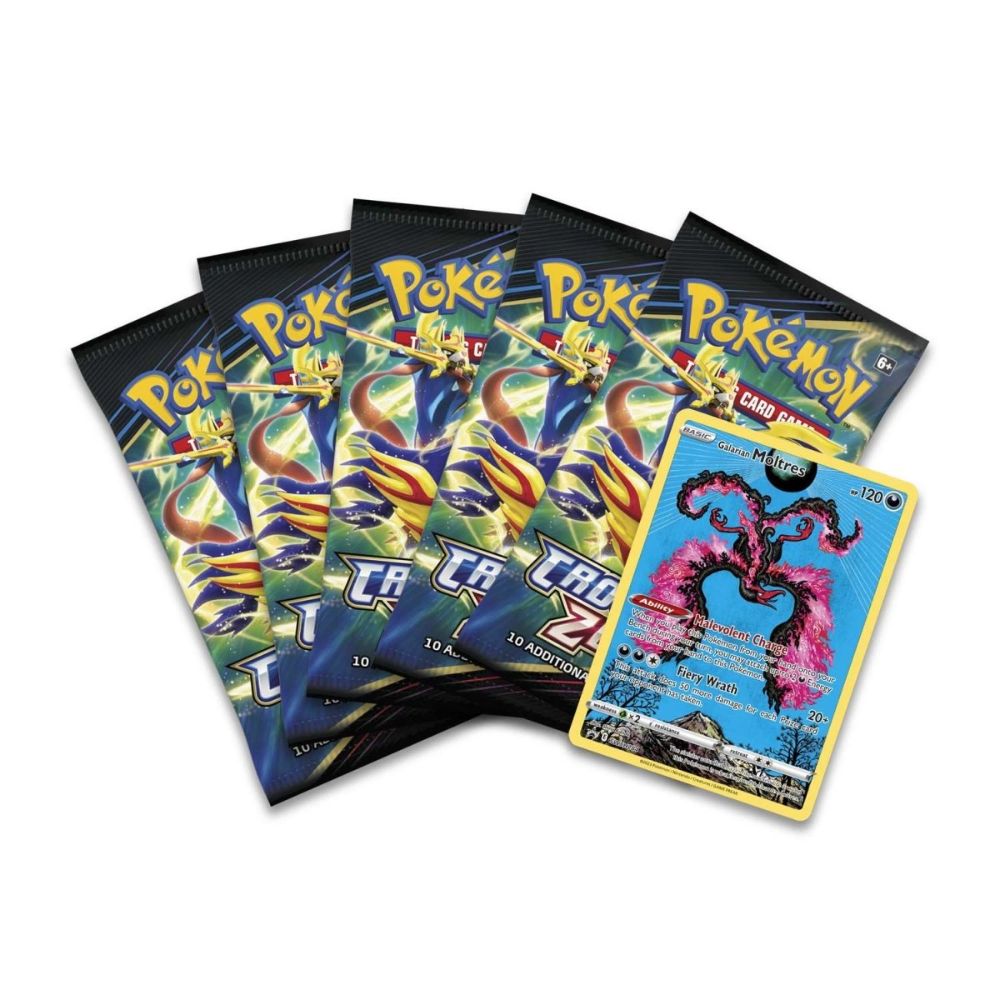 Pokemon Crown Zenith Galarian Moltres Tin (US Version)