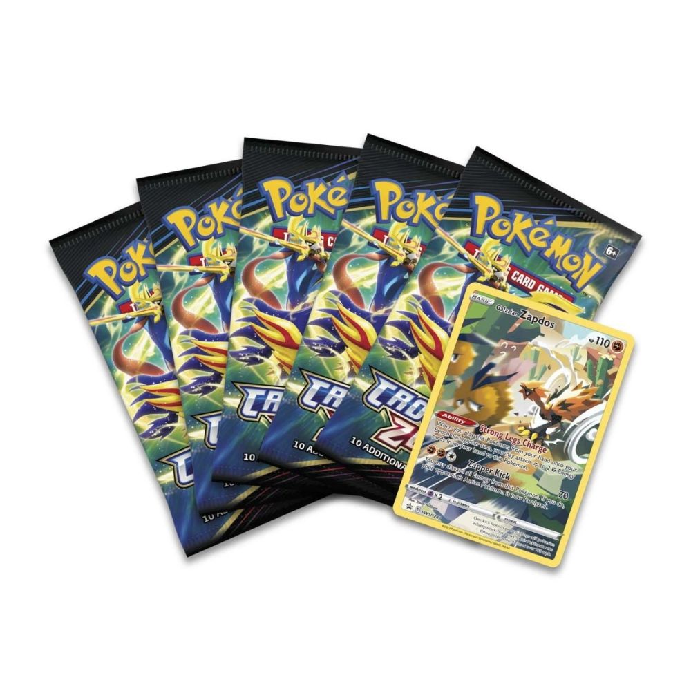Pokemon Crown Zenith Galarian Zapdos Tin (US Version)