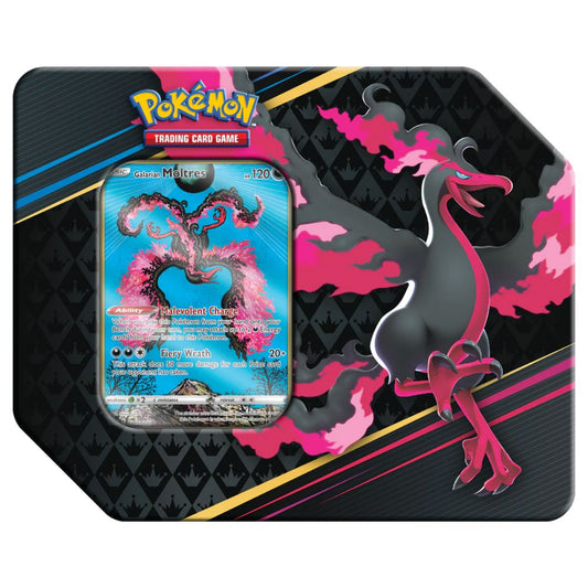 Pokemon Crown Zenith Galarian Moltres Tin (US Version)