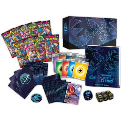 Content of Pokemon TCG Mega Evolution Phantasmal Flames Elite Trainer Box